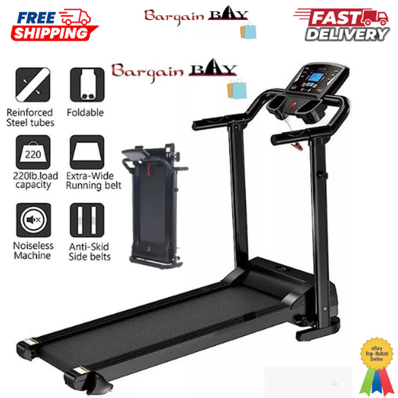 Treadmill Foldable Smart Running Motorized Electric Machine Home Fitness.1.5Hp