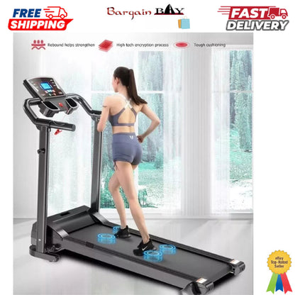 Treadmill Foldable Smart Running Motorized Electric Machine Home Fitness.1.5Hp